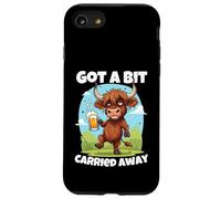 Me dejé llevar un poco Scottish Slang Borracho Highland Cow Carcasa para iPhone SE (2020) / 7 / 8