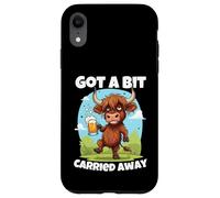 Me dejé llevar un poco Scottish Slang Borracho Highland Cow Carcasa para iPhone XR