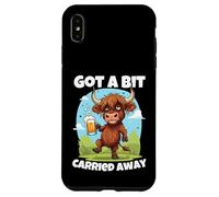 Me dejé llevar un poco Scottish Slang Borracho Highland Cow Carcasa para iPhone XS Max