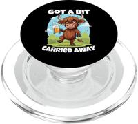 Me dejé llevar un poco Scottish Slang Borracho Highland Cow PopSockets PopGrip para MagSafe