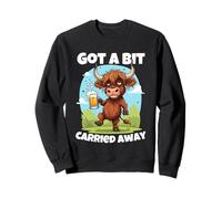 Me dejé llevar un poco Scottish Slang Borracho Highland Cow Sudadera
