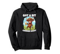 Me dejé llevar un poco Scottish Slang Borracho Highland Cow Sudadera con Capucha