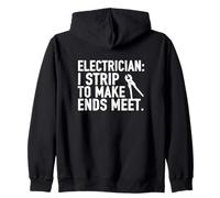 Me Desnudo para Llegar a Fin de Cumplir con el Trabajo de Comercio de Humor Electricista Sudadera con Capucha