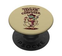 Me desperté sintiéndose Confundido con la Rana Yeehaw PopSockets PopGrip Adhesivo
