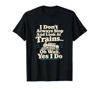 Me detengo y Miro el Humor Locomotora de los Trenes Camiseta