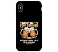 Me Dije a mí Mismo Que dejara de Beber Broma Alcohólico NeverSober Carcasa para iPhone X/XS