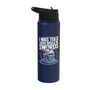 Me dijeron que habría casco de caballero espadas Stainless Steel Insulated Water Bottle