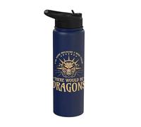 Me dijeron que habría dragones justando a Ren Faire Stainless Steel Insulated Water Bottle