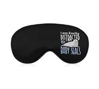 Me distraen fácilmente las focas para bebés, máscara para dormir con correa ajustable, cubierta suave para los ojos, venda opaca para los ojos, para viajes, siesta relajante