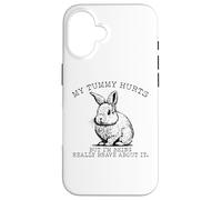 Me Duele la Barriga, Pero Estoy Siendo Muy Valiente al respecto, Conejito Carcasa para iPhone 16