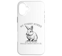 Me Duele la Barriga, Pero Estoy Siendo Muy Valiente al respecto, Conejito Carcasa para iPhone 16 Plus