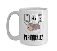 Me Echo Una Siesta Periódicamente. Química Divertida De Hipopótamos. Mug Divertido Taza Duradero Taza De Café Para Leche Cacao Cappuccino 330Ml