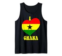 Me Encanta Accra, Ghana, Bandera, corazón, mamá, papá, tía, tío, ghanesa Camiseta sin Mangas