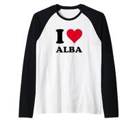 Me encanta Alba Camiseta Manga Raglan