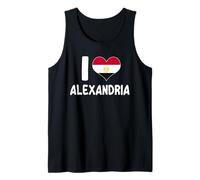 Me Encanta Alexandria Heart Design Patriotic Egyptian Pride Camiseta sin Mangas