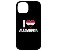 Me Encanta Alexandria Heart Design Patriotic Egyptian Pride Carcasa para iPhone 14