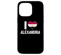 Me Encanta Alexandria Heart Design Patriotic Egyptian Pride Carcasa para iPhone 14 Pro MAX