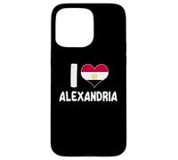 Me Encanta Alexandria Heart Design Patriotic Egyptian Pride Carcasa para iPhone 15 Pro MAX