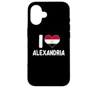 Me Encanta Alexandria Heart Design Patriotic Egyptian Pride Carcasa para iPhone 16
