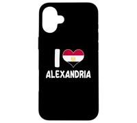 Me Encanta Alexandria Heart Design Patriotic Egyptian Pride Carcasa para iPhone 16 Plus
