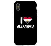 Me Encanta Alexandria Heart Design Patriotic Egyptian Pride Carcasa para iPhone X/XS
