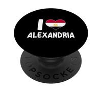 Me Encanta Alexandria Heart Design Patriotic Egyptian Pride PopSockets PopGrip Adhesivo