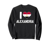 Me Encanta Alexandria Heart Design Patriotic Egyptian Pride Sudadera