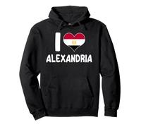 Me Encanta Alexandria Heart Design Patriotic Egyptian Pride Sudadera con Capucha