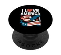 Me Encanta America Eagle Pride PopSockets PopGrip Adhesivo