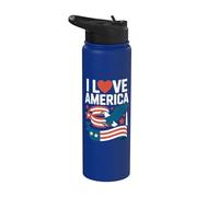 Me encanta America Eagle Pride Stainless Steel Insulated Water Bottle