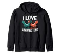 Me Encanta Armwrestling Strength Challenge Sudadera con Capucha