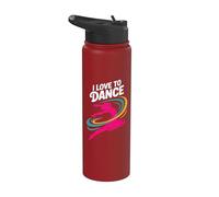 Me encanta bailar un espíritu energético vibrante Stainless Steel Insulated Water Bottle