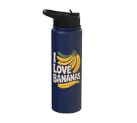 Me encanta Bananas Banana Art Stainless Steel Insulated Water Bottle