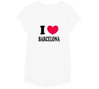 Me Encanta Barcelona Camiseta, Niñas, Blanco, XS