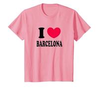Me Encanta Barcelona Camiseta, Niños, Rosado, 4 años