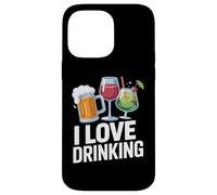 Me encanta beber cerveza artesanal y cócteles de vino Carcasa para iPhone 14 Pro Max