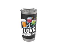 Me encanta beber cerveza artesanal y cócteles de vino Vaso térmico de acero inoxidable de doble pared