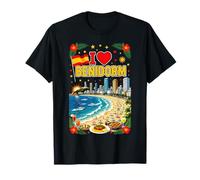 Me Encanta Benidorm, España, Vacaciones en la Playa, Viaje y Recuerdo Camiseta