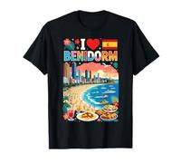 Me Encanta Benidorm, España, Vacaciones en la Playa, Viaje y Recuerdo Camiseta