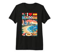 Me Encanta Benidorm, España, Vacaciones en la Playa, Viaje y Recuerdo Camiseta Premium