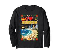 Me Encanta Benidorm, España, Vacaciones en la Playa, Viaje y Recuerdo Manga Larga