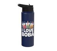 Me encanta Boba Bubble Tea Drink Fun Stainless Steel Insulated Water Bottle