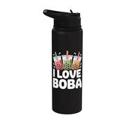 Me encanta Boba Bubble Tea Drink Fun Stainless Steel Insulated Water Bottle