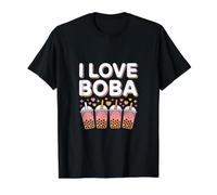 Me Encanta Boba Bubble Tea Passion Fun Camiseta gráfica económica, Hombre, Negro, L