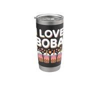 Me encanta Boba Bubble Tea Passion Fun Vaso térmico de acero inoxidable de doble pared