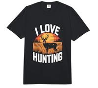 Me Encanta Cazar una Escena de Ciervos al Atardecer Comfort Colors Adult Heavyweight T-Shirt