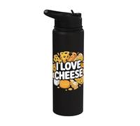 Me encanta Cheese Delicious Cheesy Dreams Stainless Steel Insulated Water Bottle