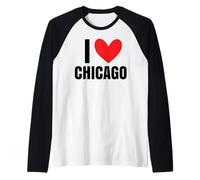 Me Encanta Chicago Illinois Deep Dish River Windy City 312 773 Camiseta Manga Raglan