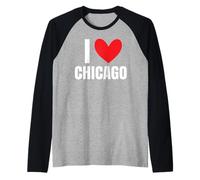 Me Encanta Chicago Illinois Deep Dish River Windy City 312 773 Camiseta Manga Raglan