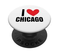 Me Encanta Chicago Illinois Deep Dish River Windy City 312 773 PopSockets PopGrip Adhesivo